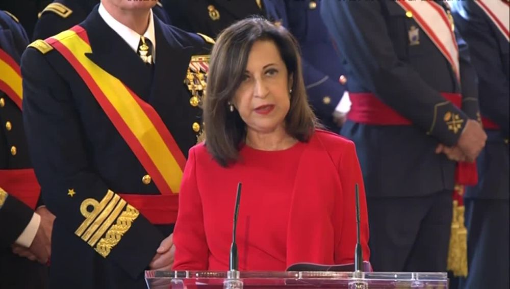 Margarita Robles, durante su intervención en la Pascua militar