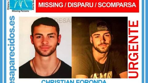Christian Foronda, el joven desaparecido en Ja&eacute;n