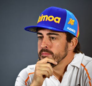 Fernando Alonso, durante una rueda de prensa Fernando Alonso, durante una rueda de prensa