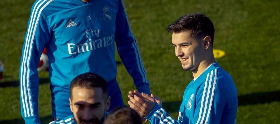 Brahim Díaz, en su primer entrenamiento con el Real Madrid Brahim Díaz, en su primer entrenamiento con el Real Madrid
