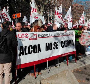 Manifestación de los trabajadores de Alcoa Manifestación de los trabajadores de Alcoa