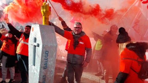 Manifestaci&oacute;n de los trabajadores de Alcoa