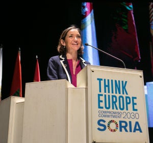 La ministra de Industria, Comercio y Turismo, Reyes Maroto, participa en la clausura del Think Europe. La ministra de Industria, Comercio y Turismo, Reyes Maroto, participa en la clausura del Think Europe.