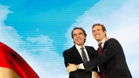 Jos&eacute; Mar&iacute;a Aznar y Pablo Casado