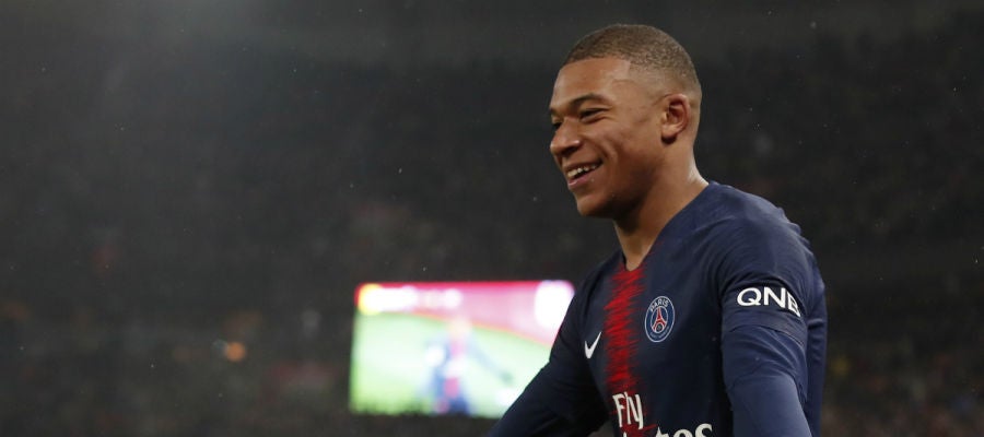 Mbappé, con el PSG Mbappé, con el PSG