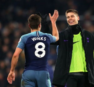 Winks, tras marcar un gol con el Tottenham Winks, tras marcar un gol con el Tottenham