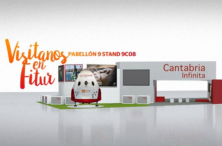 Una cápsula espacial y el lema 'De Cantabria aMarte', presencia cántabra en FITUR Una cápsula espacial y el lema 'De Cantabria aMarte', presencia cántabra en FITUR