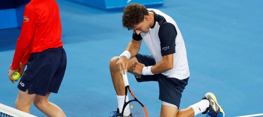 Carreño, en el partido ante Nishikori Carreño, en el partido ante Nishikori
