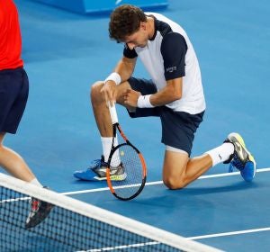 Carreño, en el partido ante Nishikori Carreño, en el partido ante Nishikori