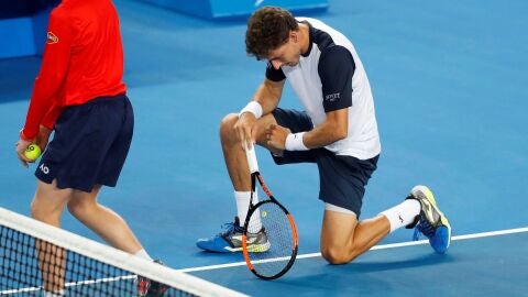 Carre&ntilde;o, en el partido ante Nishikori