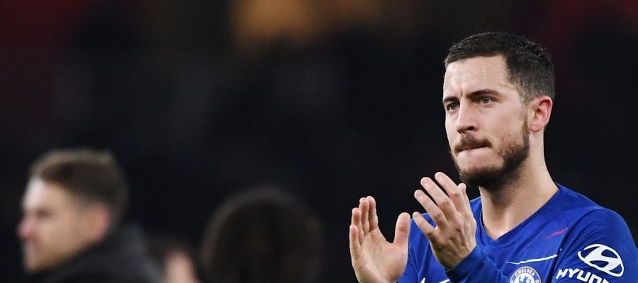 Hazard, durante un partido con el Chelsea Hazard, durante un partido con el Chelsea