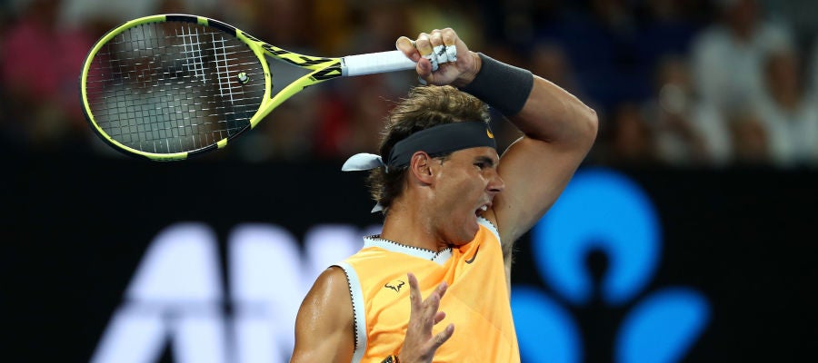 Rafa Nadal, en el partido contra Tiafoe Rafa Nadal, en el partido contra Tiafoe