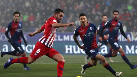 Koke, en acci&oacute;n contra el Huesca