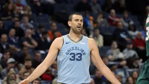 Marc Gasol, durante un partido de los Memphis Grizzlies Marc Gasol, durante un partido de los Memphis Grizzlies