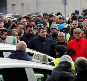Protesta de taxistas en Madrid. Protesta de taxistas en Madrid.