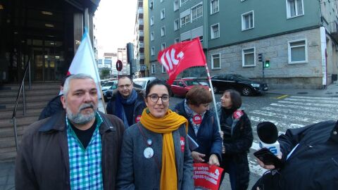 Manifestaci&oacute;n da CIG, pedindo jubilacions os 61 anos