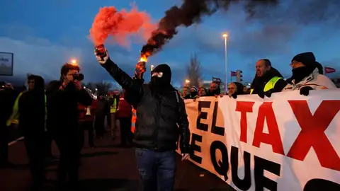 Huelga de taxis en Ifema Huelga de taxis en Ifema