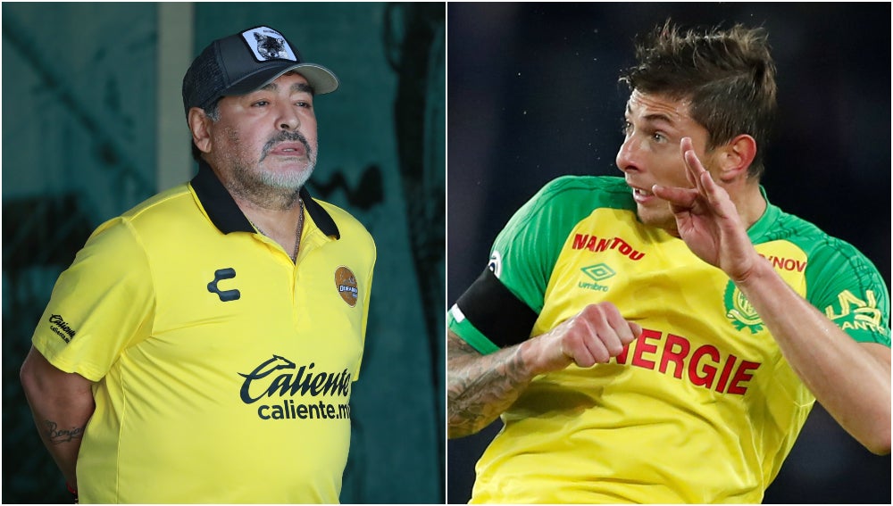 Maradona, sobre Emiliano Sala: "Ojalá se haya equivocado de aeropuerto" Maradona, sobre Emiliano Sala: "Ojalá se haya equivocado de aeropuerto"