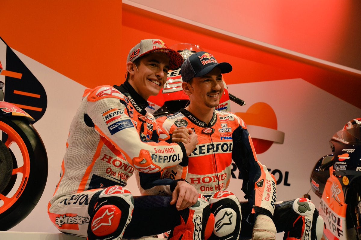 Marc Márquez y Jorge Lorenzo, las estrellas de la presentación de la nueva Honda para la temporada 2019 Marc Márquez y Jorge Lorenzo, las estrellas de la presentación de la nueva Honda para la temporada 2019