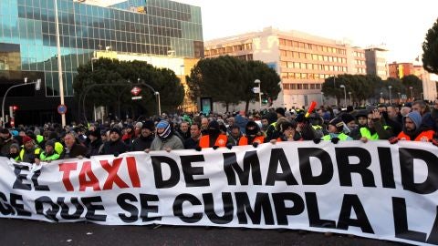 Huelga de taxistas en Ifema
