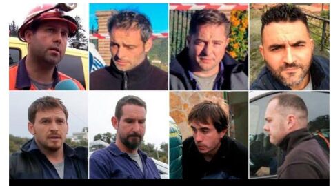 Los ocho mineros de Total&aacute;n