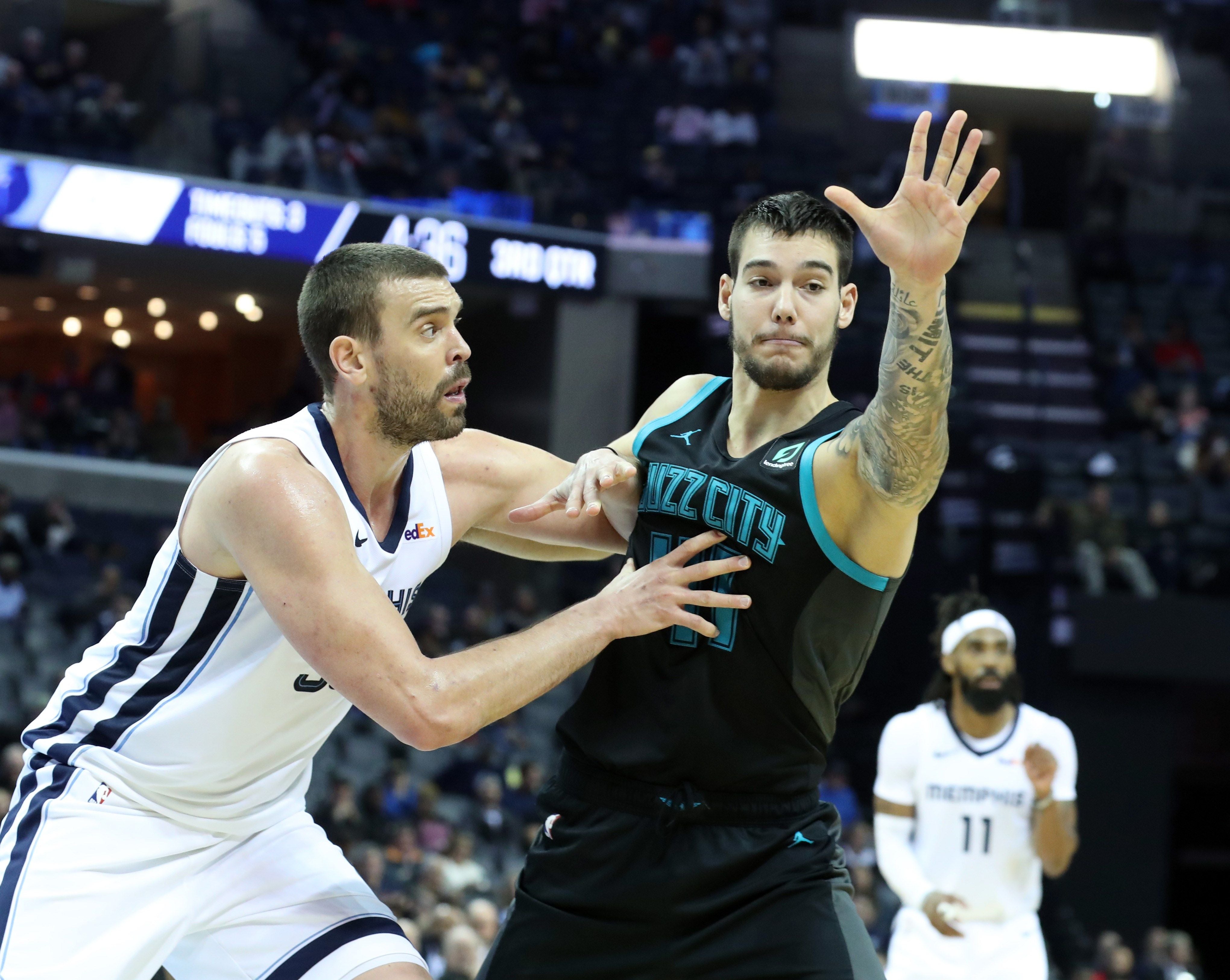 Triple-doble de Marc Gasol en la derrota de los Grizzlies ante los Hornets de Willy Hernangómez Triple-doble de Marc Gasol en la derrota de los Grizzlies ante los Hornets de Willy Hernangómez