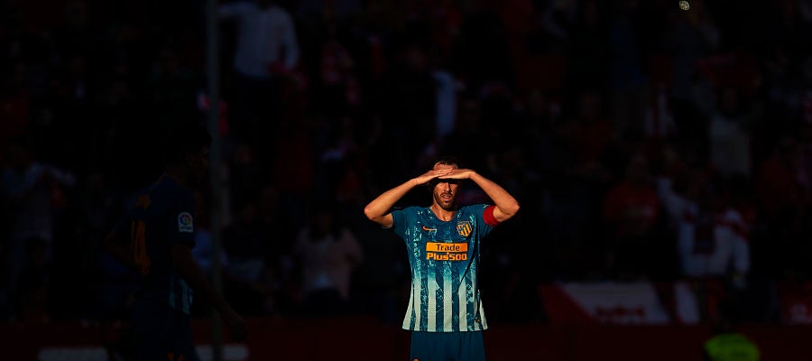 Diego Godín, durante un partido con el Atlético de Madrid Diego Godín, durante un partido con el Atlético de Madrid