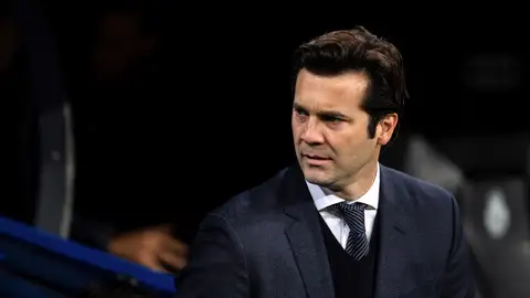 Santiago Solari, en la banda del Bernabéu Santiago Solari, en la banda del Bernabéu
