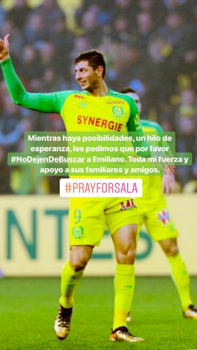 Messi pide que no se abandone la búsqueda de Emiliano Sala Messi pide que no se abandone la búsqueda de Emiliano Sala