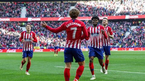 Antoine Griezmann celebra un tanto 
