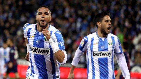 El delantero del Legan&eacute;s Youssef En-Nesyri celebra un gol