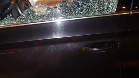 El VTC que recibió el disparo El VTC que recibió el disparo