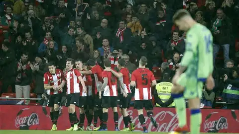 Los jugadores del Athletic celebran un gol Los jugadores del Athletic celebran un gol