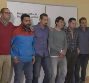 Los mineros del rescate de Julen comparecen ante la prensa Los mineros del rescate de Julen comparecen ante la prensa
