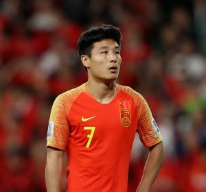 Wu Lei jugando con el Shanghai SIPG Wu Lei jugando con el Shanghai SIPG
