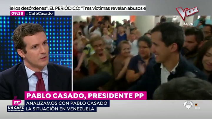 Pablo Casado: "Hay que darle a Maduro donde le duele, Europa no puede estar impasible ante Guaidó" Pablo Casado: "Hay que darle a Maduro donde le duele, Europa no puede estar impasible ante Guaidó"