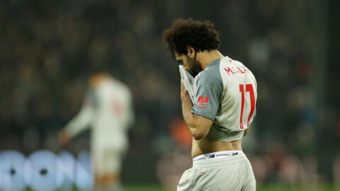 Salah, abatido en el partido contra el West Ham