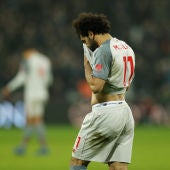 Salah, abatido en el partido contra el West Ham