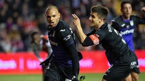 Braithwaite celebra su gol contra el Rayo Vallecano