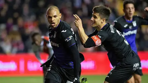 Braithwaite celebra su gol contra el Rayo Vallecano Braithwaite celebra su gol contra el Rayo Vallecano