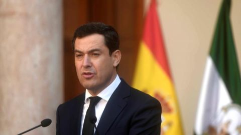El presidente de la Junta de Andaluc&iacute;a, Juanma Moreno