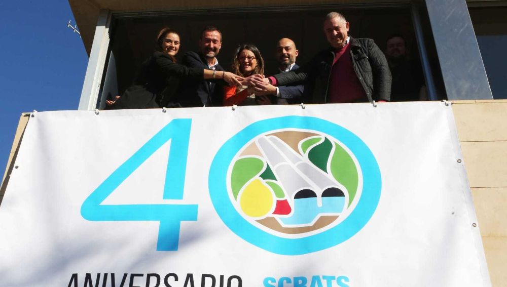 Pancarta del aniversario del trasvase Tajo-Segura en Riegos de Levante