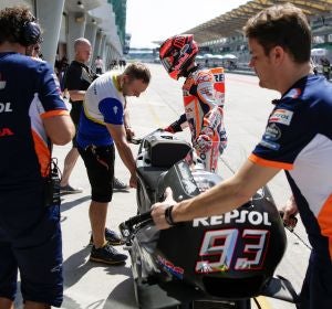 Marc Márquez, en los primeros test de Sepang Marc Márquez, en los primeros test de Sepang