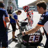 Marc Márquez, en los primeros test de Sepang Marc Márquez, en los primeros test de Sepang