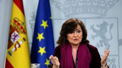 La vicepresidenta del Gobierno, Carmen Calvo
