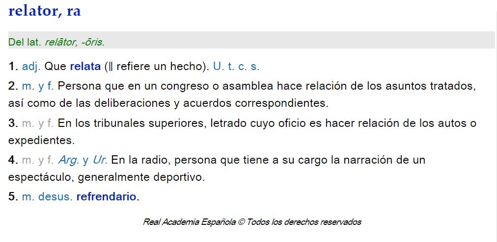 ¿Qué es un relator? ¿Qué es un relator?