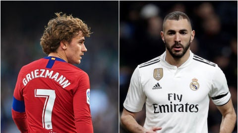 Griezmann vs Benzema en el derbi madrile&ntilde;o