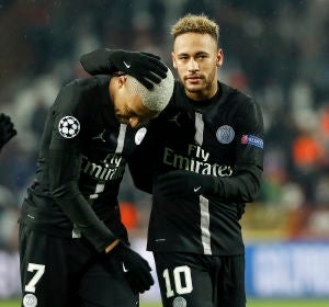 Neymar y Mbappe en un partido del PSG Neymar y Mbappe en un partido del PSG