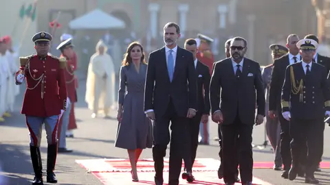 Los Reyes llegan a Rabat. Los Reyes llegan a Rabat.