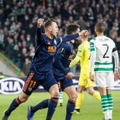 Denis Cheryshev celebra su gol ante el Celtic